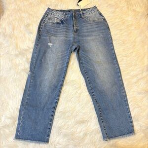 Flamingals stretchy denim jeans women size L W33 inseam 25 FG10–nop11